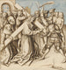 Christus die het kruis draagt - Cirkel van Hans Holbein de Oude — weergave van het kunstwerk