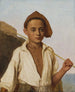 Een vissend jongetje Capri - Christen Købke — weergave van het kunstwerk