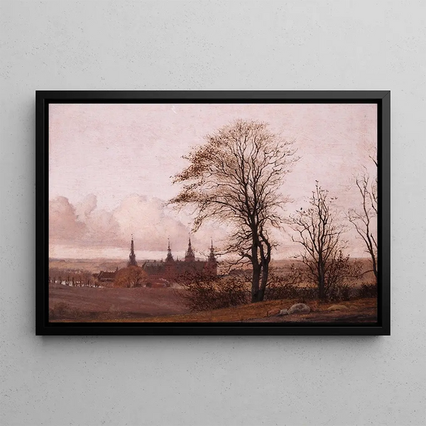 Christen Kbke - Autumn Landscape Frederiksborg Castle in the Middle Distance.webp