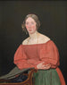 portret van de zus van de kunstenaar Cecilie Margrethe Petersen née Købke - Christen Købke — weergave van het kunstwerk