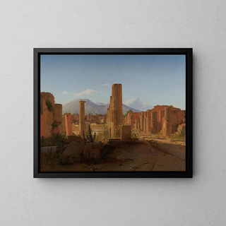 Christen Kbke - The Forum Pompeii with Vesuvius in the Distance.webp