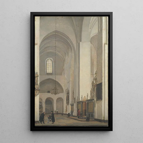 Reproductie van het schilderij van het transept van de kathedraal van Aarhus - Christen Købke