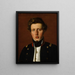 Valdemar Hjartvar Købke 1813-1893 de broer van de kunstenaar - Christen Købke — ingelijst kunstwerk aan de muur