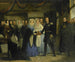 van Het prinsesje van Oranje dat Alexander II ontvangt, grootvorst en erfgenaam van de troon van Rusland, in het huis van tsaar Pierre in Zaandam - Christiaan Julius Lodewijk Portman — weergave van het kunstwerk