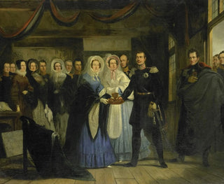 Christiaan Julius Lodewijk Portman - The Princess of Orange Receiving Alexander II 18181881 Grand Duke and Heir to the Throne of Russia in the Czar Peters House in Zaandam.webp