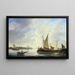 van Dordrecht vanuit Papendrecht - Christiaan Lodewijk Willem Dreibholtz — ingelijst kunstwerk aan de muur