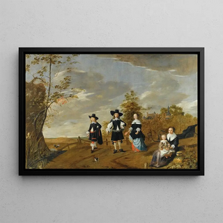 Christiaen van Couwenbergh - A Family Portrait In a Landscape Before Casteel Dursteede.webp