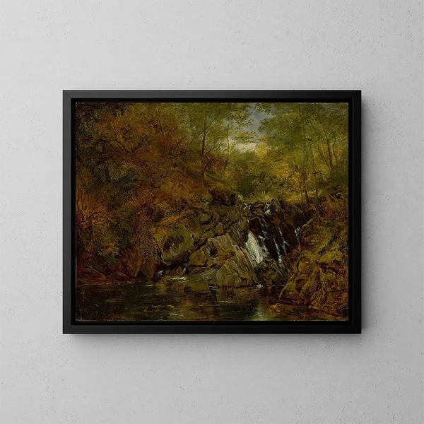 Bergstroom - Christian Friedrich Gille — ingelijst kunstwerk aan de muur