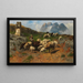 jonge herder met schapen in de bergen - Christian Friedrich Mali — ingelijst kunstwerk aan de muur