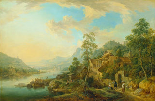 Christian Georg Schtz the elder - River Landscape in the Morning Light.webp