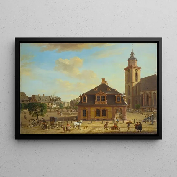 Christian Georg Schtz the elder - The Rossmarkt in Frankfurt.webp
