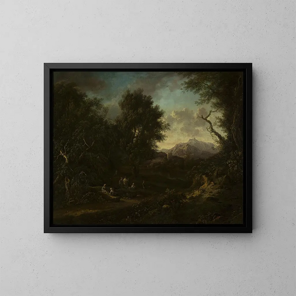 Landschap - Christian Hilfgott Brand — ingelijst kunstwerk aan de muur