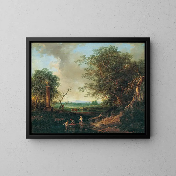 Landschap met Sule - Christian Hilfgott Brand — ingelijst kunstwerk aan de muur