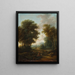Landscape painting with roadside sanctuary - Christian Hilfgott Brand — framed artwork on a wall
