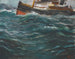 Een schip in een ruwe zee - Christian Krohg — weergave van het kunstwerk