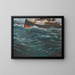 Een schip in een ruwe zee - Christian Krohg — ingelijst kunstwerk aan de muur