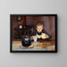 van een winkelend jongetje dat koffie drinkt - Christian Krohg — ingelijst kunstwerk aan de muur