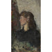 Reproductie van het schilderij portret van de schilderes Oda Krohg - Christian Krohg
