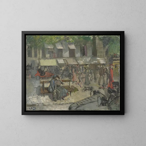 van een straat in Parijs - Christian Krohg — ingelijst kunstwerk aan de muur