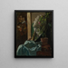 Natuurschilderij met gipsen bust - Christian Krohg — ingelijst kunstwerk aan de muur