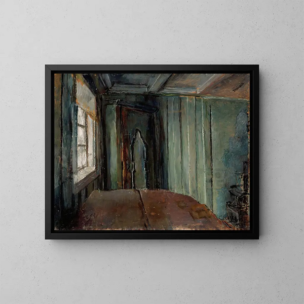 La salle verte - Christian Krohg — ingelijst kunstwerk aan de muur