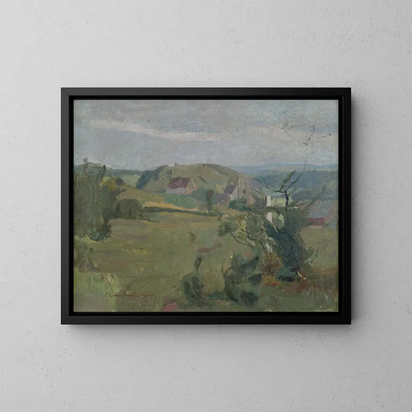 Landschap aan de Rechtenstein - Christian Landenberger — ingelijst kunstwerk aan de muur
