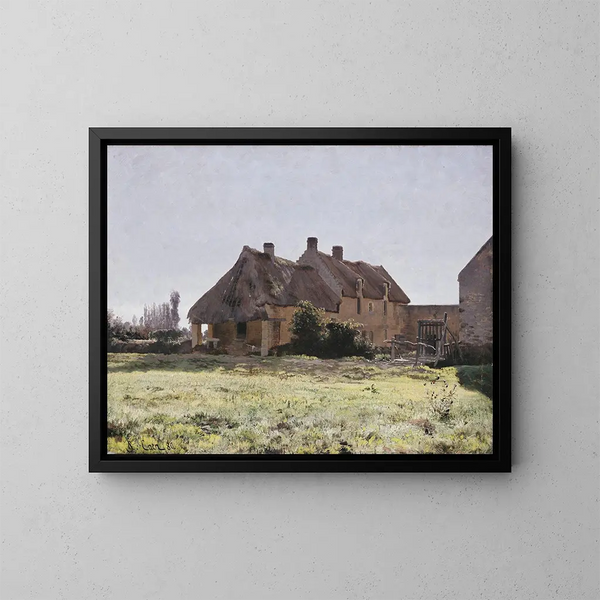 Studie van een Franse boerderij voor de Ferme Venoix 1881 - Christian Skredsvig — ingelijst kunstwerk aan de muur