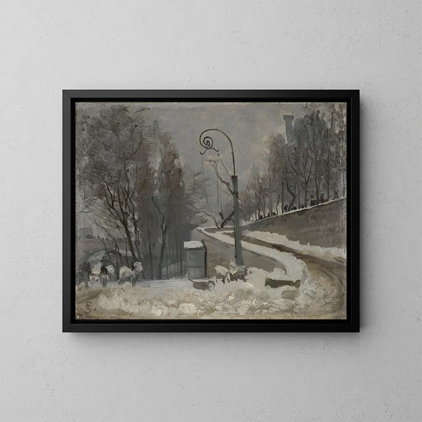 Winter in Parijs - Christian Skredsvig — ingelijst kunstwerk aan de muur