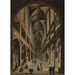 Kerkinterieur schilderij - Christian Stöcklin — ingelijst kunstwerk aan de muur