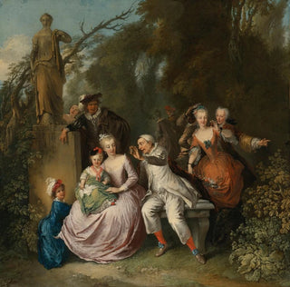 Christian Wilhelm Ernst Dietrich - Eine komdiantische Auffhrung in einem Park.webp