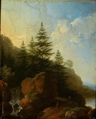 Christian Wilhelm Ernst Dietrich - Felsige Gebirgslandschaft mit Wasserfall.webp