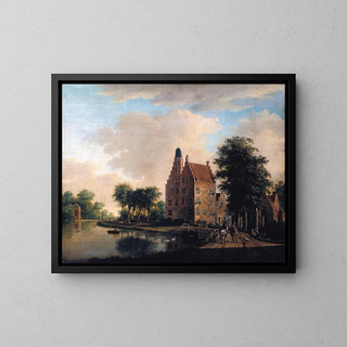 Huis Oudaen nabij Breukelen - Christian Zepp — ingelijst kunstwerk aan de muur