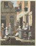 Group of people in front of a house - Christina Chalon — artwork view