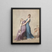 Een vrouw ondersteunt een andere vrouw die flauwgevallen is terwijl ze een brief leest - Christoffer Wilhelm Eckersberg — ingelijst kunstwerk aan de muur