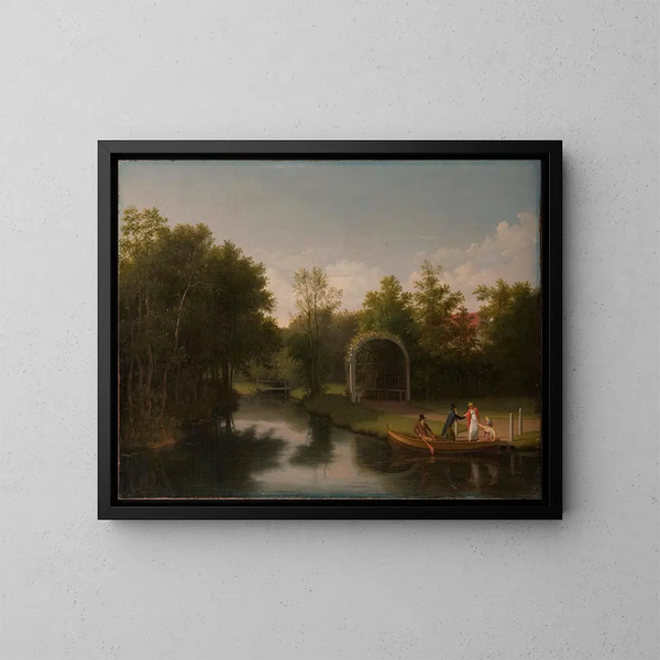 van Sanderumgrd landgoedpark rustplaats - Christoffer Wilhelm Eckersberg — ingelijst kunstwerk aan de muur