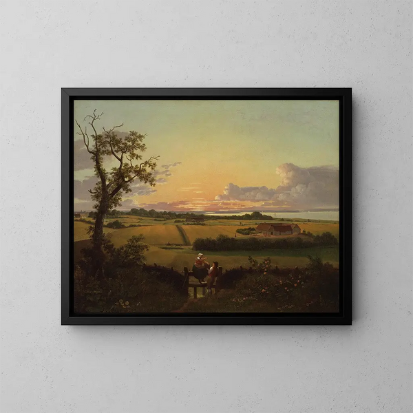 Landschap met doorgang, het eiland Mn - Christoffer Wilhelm Eckersberg — ingelijst kunstwerk aan de muur