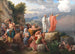 Moïse laat de Rode Zee terugkeren en het leger van Farao wordt overspoeld - Christoffer Wilhelm Eckersberg — weergave van het kunstwerk