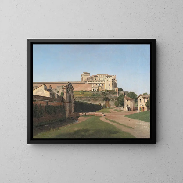 Porta Angelica en deel van het Vaticaan - Christoffer Wilhelm Eckersberg — ingelijst kunstwerk aan de muur