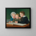Portret van de kinderen van CF Holms: Adam, Vilhelm, Pauline, Frederikke en Johan Chr Julius - Christoffer Wilhelm Eckersberg — ingelijst kunstwerk aan de muur