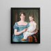 Portret van een edele vrouw Sophie Hedvig Løvenskiold en haar driejarige dochter - Christoffer Wilhelm Eckersberg — ingelijst kunstwerk aan de muur
