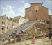 van de marmeren trappen die leiden naar de kerk van Santa Maria in Aracoeli in Rome - Christoffer Wilhelm Eckersberg — weergave van het kunstwerk