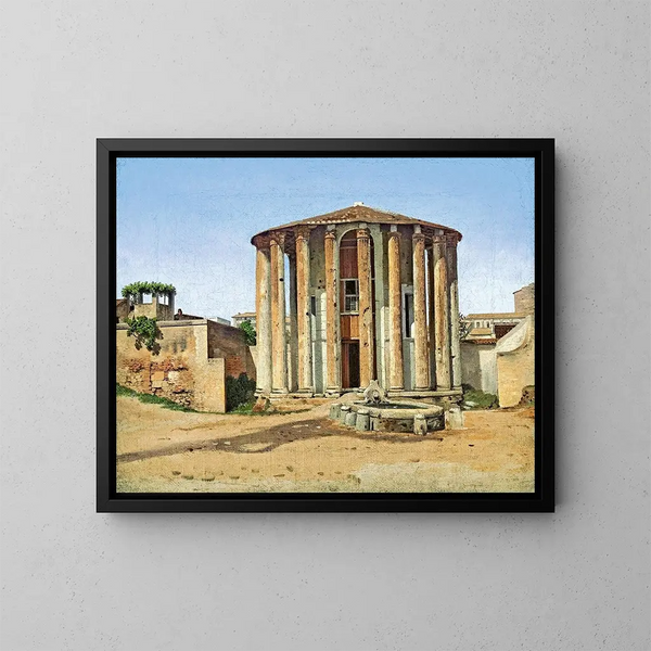 Tempel van Vesta in Rome - Christoffer Wilhelm Eckersberg — ingelijst kunstwerk aan de muur