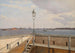 van het uitzicht vanaf de batterij van Trekroner met Kopenhagen op de achtergrond - Christoffer Wilhelm Eckersberg — weergave van het kunstwerk