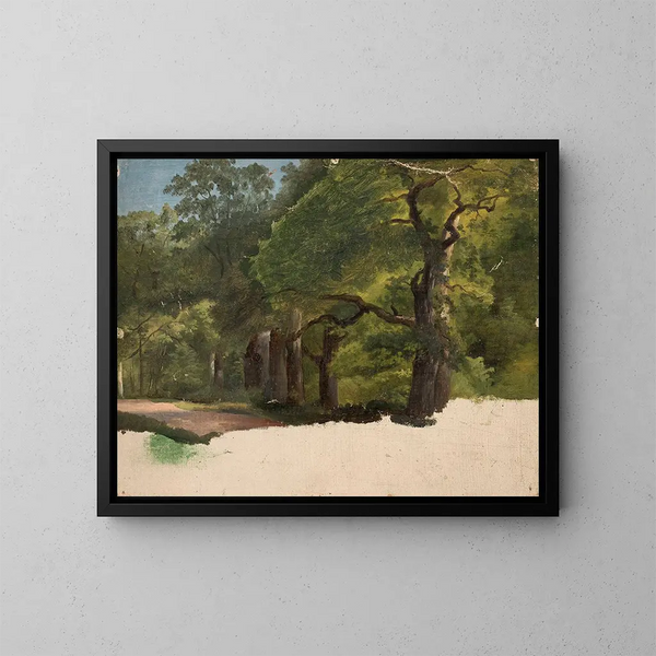 Schets van boslandschap - Chrystian Breslauer — ingelijst kunstwerk aan de muur