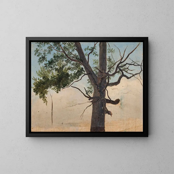 Eenzame boom - Chrystian Breslauer — ingelijst kunstwerk aan de muur