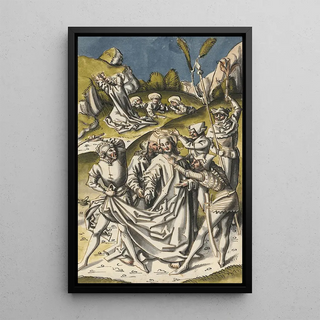 Circle Of Hans Holbein The Elder - The capture of Christ in the background Christ on the Mount of Olives.webp