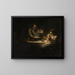 van een binnen scène met de Heilige Familie aan tafel - Cirkel van Jean-Honoré Fragonard — ingelijst kunstwerk aan de muur