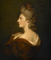 Portret van een vrouw vermoedelijk Mme James Fox - Cirkel van Joshua Reynolds — weergave van het kunstwerk