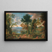 Landschapskunstdruk met de prediking van Johannes de Doper - Cirkel van Andrea Locatelli — ingelijst kunstwerk aan de muur