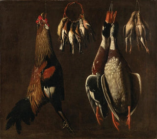 Circle of Evaristo Baschenis - Still life of birds.webp
